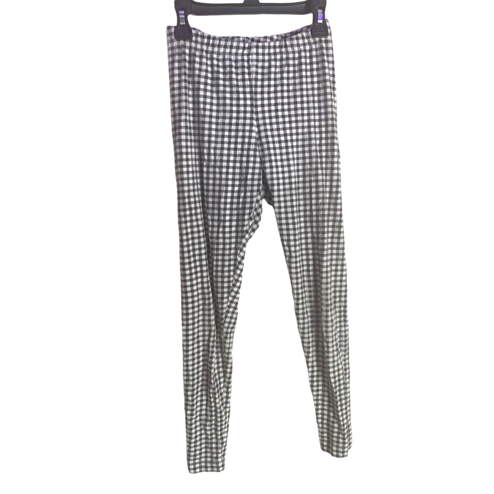 Old navy kids black and white checkered legging size 14